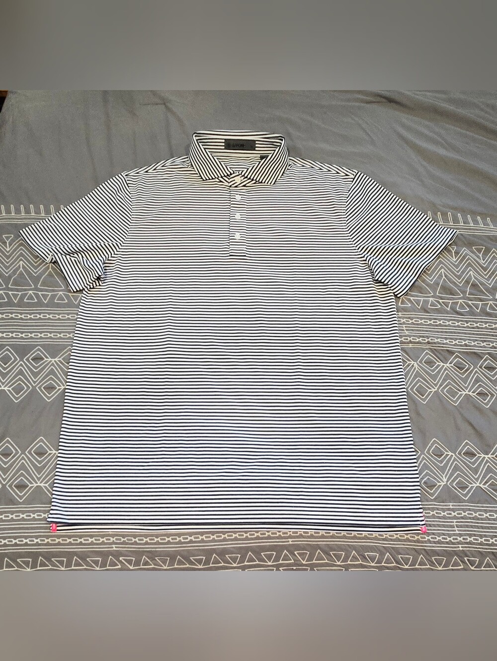 G/FORE Men's Feeder Stripe Tech Pique Polo Shirt Size XL